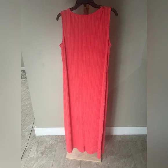 Andree By Unit Pink Ribbed Sleeveless Midi Dress Women’s Size Small - Picture 4 of 7